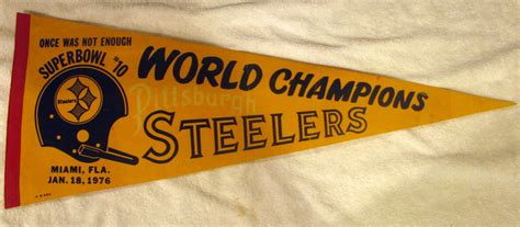 Lot Detail - 1976 PITTSBURGH STEELERS "SUPER BOWL X" PENNANT