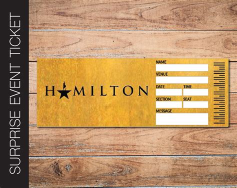 Printable Hamilton Tickets - Customize and Print