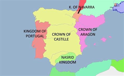 Map of Iberian peninsula, 15th century | Aragon, Kingdom of naples, History