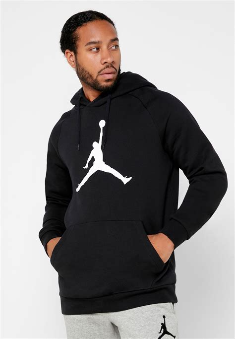 Buy Jordan black Jordan Jumpman Logo Fleece Hoodie for Men in MENA ...