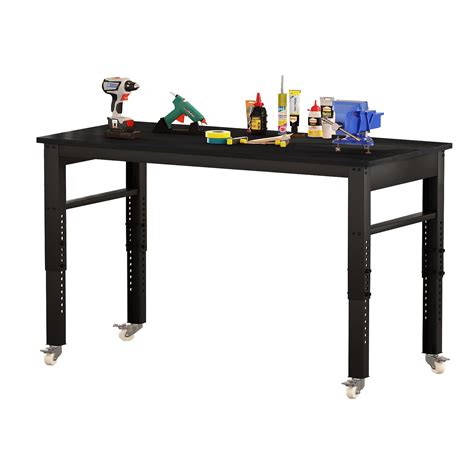 Buy DKLGG Workbench Adjustable Height, 47.2" Heavy-Duty Work Bench ...