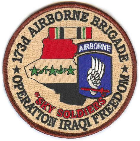 173rd Airborne Brigade 4" Operation Iraqi Freedom Patch