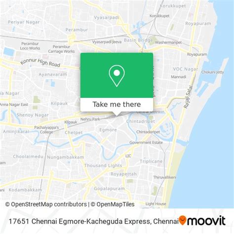 How to get to 17651 Chennai Egmore-Kacheguda Express in Fort Tondiarpet ...