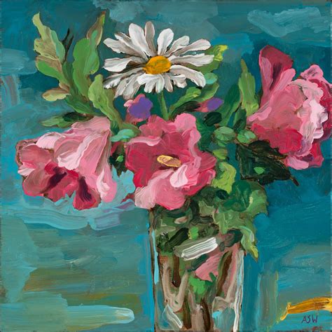 Anne Sargent Walker - "Summer Flowers", oil painting, still life ...
