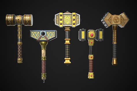 Fantasy Hammer Collection | 3D Weapons | Unity Asset Store