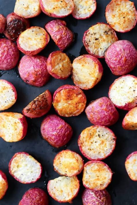 Baked Roasted Radishes Recipe (VIDEO) | Wicked Spatula