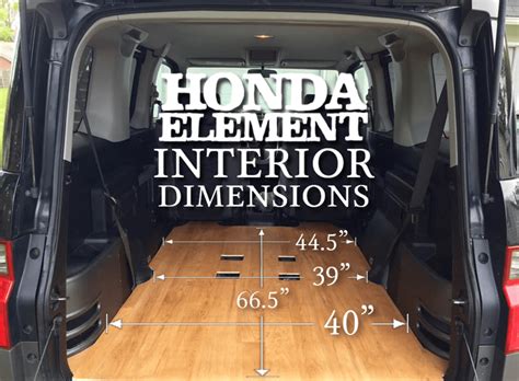 Honda Element Interior Dimensions Cargo Area Space – Honda Element Parts