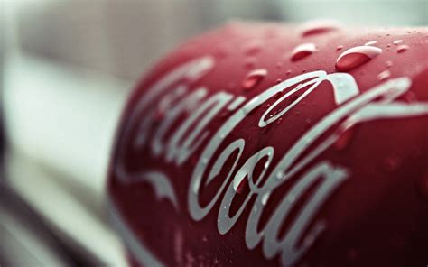 Coca Cola, Water drops, Depth of field, Macro, Closeup, Can Wallpapers ...