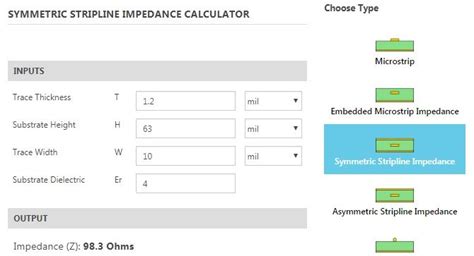 Symmetric Stripline Impedance Calculator | Wave theory, Power plane, Plane wave