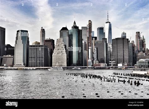 New York City downtown skyline in winter Stock Photo - Alamy