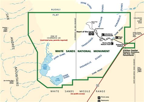 Map of White Sands - Park JunkiePark Junkie