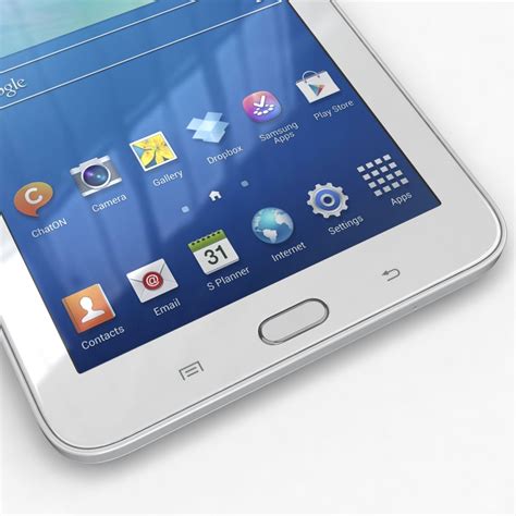 Samsung Galaxy Tab 3 Lite 7.0 & 3G White 3D Model $49 - .3ds .c4d .fbx .obj .max - Free3D