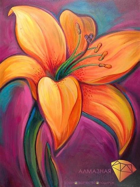 42 Simple And Easy Flower Paintings For Beginners - Buzz Hippy | Flower painting canvas, Flower ...