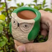 Vintage Ceramic Owl Watering Artifact Indoor Outdoor Use Multi Component Set Irregular Shape ...