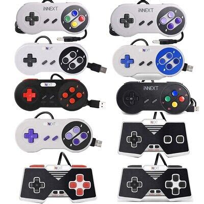 1/2 Pack SNES NES USB Super SNES USB Controller Gamepad For PC Mac ...