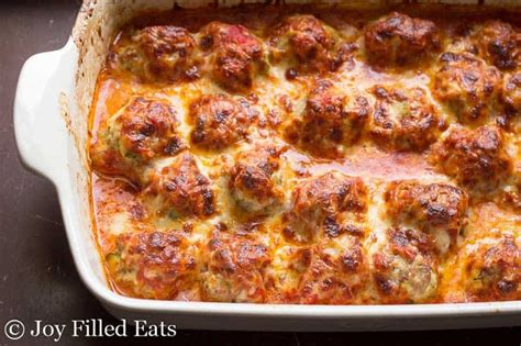 Meatball Parm Casserole - Low Carb, Grain Free, THM S - Joy Filled Eats