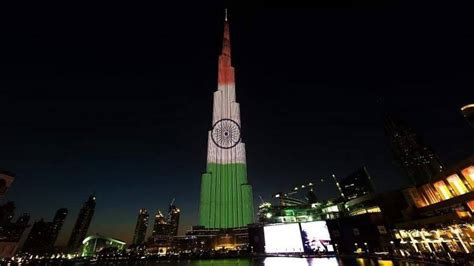 Dubai's Burj Khalifa lights up in Indian flag colours – India TV