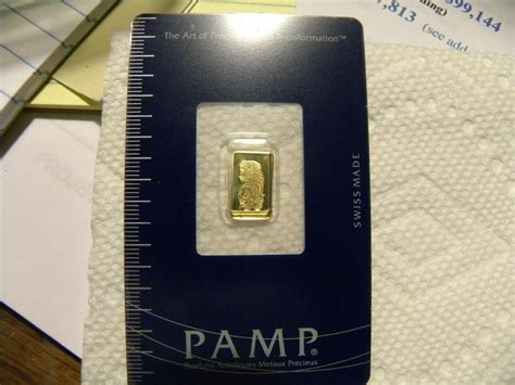 Pamp Suisse 1 gram gold bar 9999 in assay card. | #2102921324