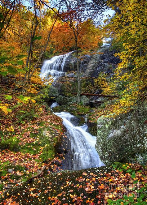 Autumn At Crabtree Falls Virginia Photograph by Karen Jorstad - Pixels