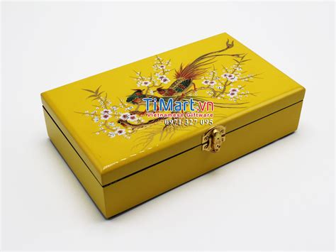 Countryside Landscape Lacquer Painting Jewellery Box MNV-HTSTT001-1