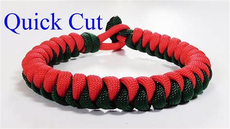 How To Make The Classic Two Color Snake Knot Paracord Bracelet Quick Cut - YouTube