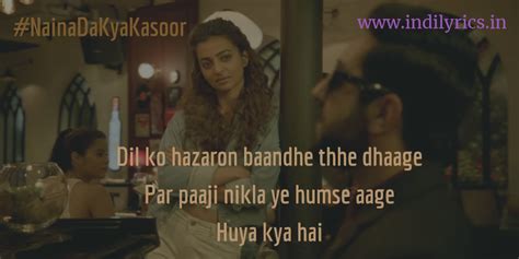 Naina Da Kya Kasoor | AndhaDhun | full Audio Song Lyrics with English ...