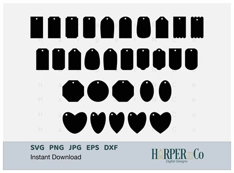 Tag SVG, 30 Tags Templates, Bundle, Png Graphic by HarperNCo · Creative ...