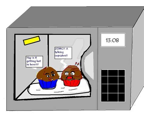 2 Cupcakes in a microwave..... by Furry-Of-The-Demons on DeviantArt