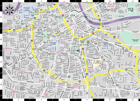 Nashville street map - Street map of Nashville (Tennessee - USA)