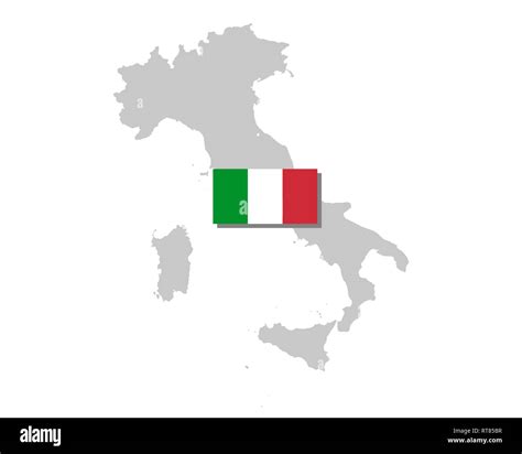 Italian flag and map Stock Photo - Alamy