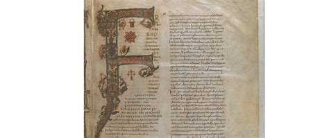 Copy of one-volume Bible of the entire Vulgate as revised by Alcuin of York (d. 804). Example of ...