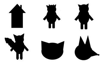 The three little pigs silhouette matching by Sara Szanto-Hanusz | TPT