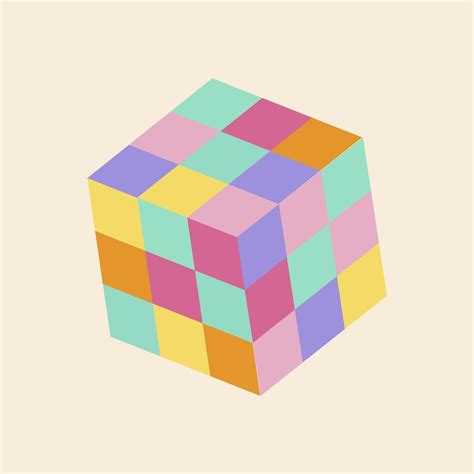 Rubik's cube in rainbow colors | Free Vector - rawpixel