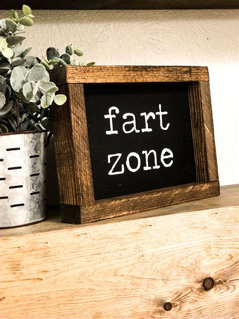 Fart Zone Sign Funny Bathroom Signs Bathroom Decor Fart | Etsy