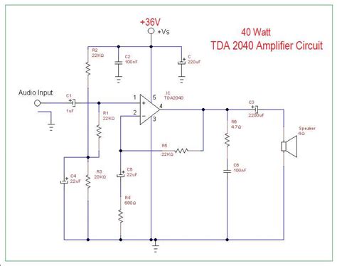 Bluetooth audio amplifier circuit diagram