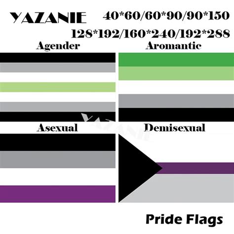 YAZANIE 128*192cm/160*240cm/192*288cm Agender Aromantic Asexual ...