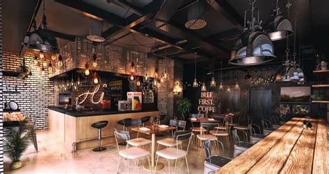 Industrial Coffee Shop Interior Design