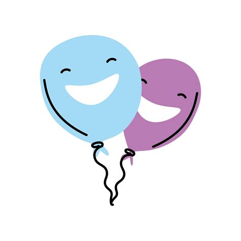 balloons shaped faces 3729859 Vector Art at Vecteezy