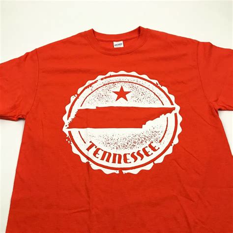 NEW Tennessee Shirt Men's Size L Large Orange Loose Fit Short Sleeve Graphic Tee - T-Shirts