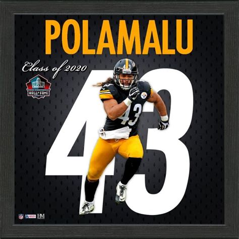 Pittsburgh Steelers #43 Troy Polamalu Impact Jersey 13" x 13" Framed Photo