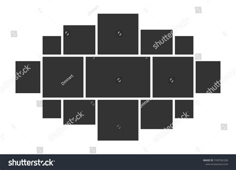 Template Collage Idea Wall Photo Gallery Stock Vector (Royalty Free) 1599782206 | Shutterstock