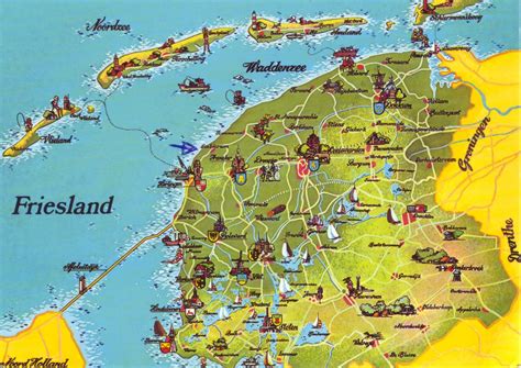 The World in Postcards - Sabine's Blog: Friesland Mapcard, Netherlands