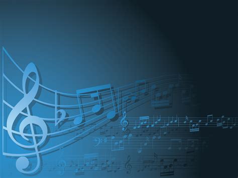 Music notes Powerpoint Templates - Arts, Blue, Green, Music Backgrounds