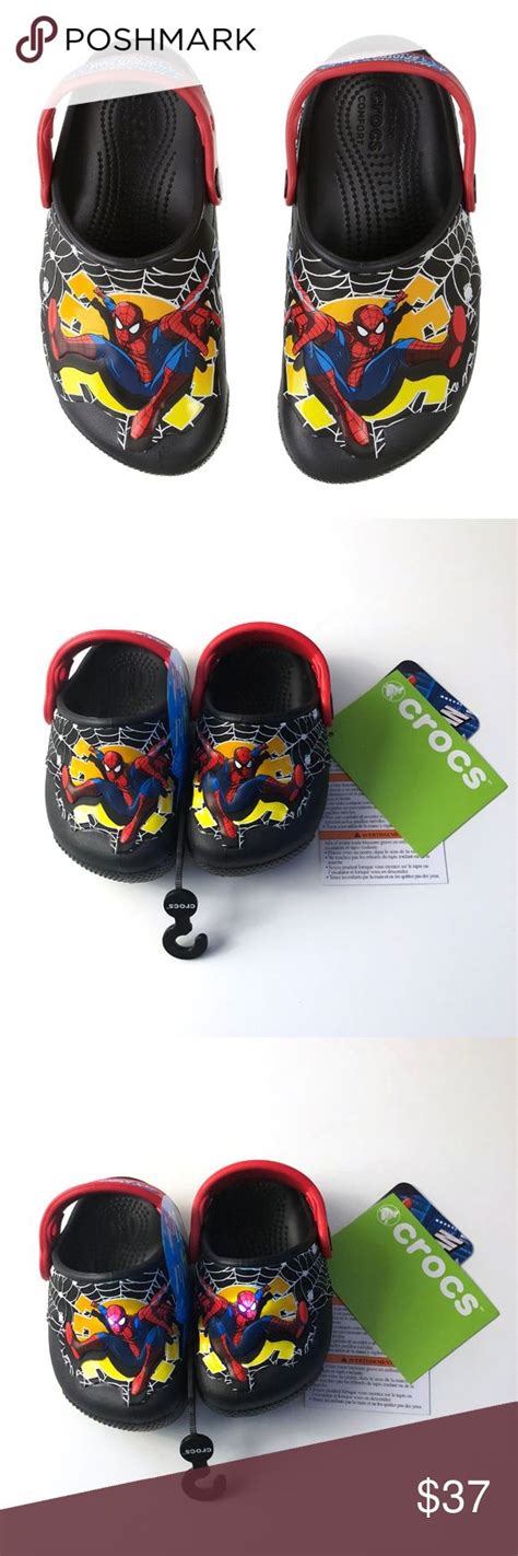 Lightup Spiderman Crocs Toddler 4 NWT, C4, RARE Lightup Spiderman Crocs Toddler size 4 or C4 ...