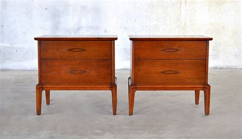 SELECT MODERN: Pair of Mid Century Modern Nightstands, Beside, End or Side Tables
