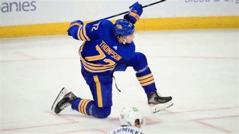 Tage Thompson scores 3 goals paying tribute to Bill’s Damar Hamlin in Sabres’ OT win – FirstSportz