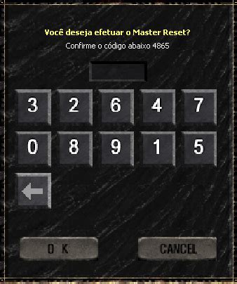 [Tutorial] - Como efetuar um master reset - Fórum - MuAwaY