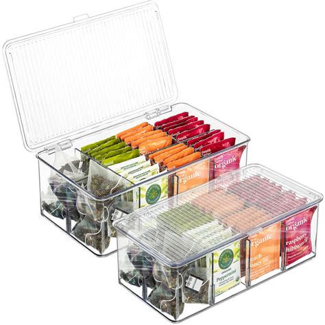 Storage Bins with Dividers & Lids (Set of 2) – Sorbus Home