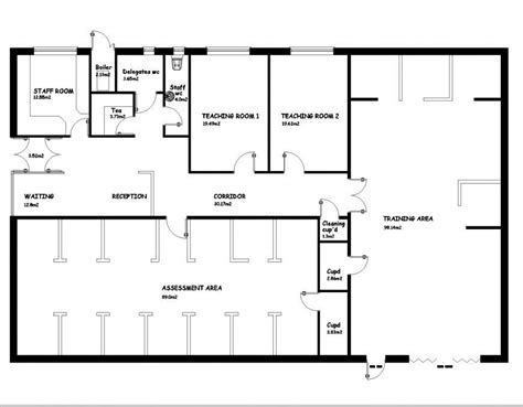 Gas training centre plan layout file - Cadbull