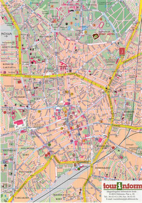 Debrecen Tourist Map - Debrecen Hungary • mappery